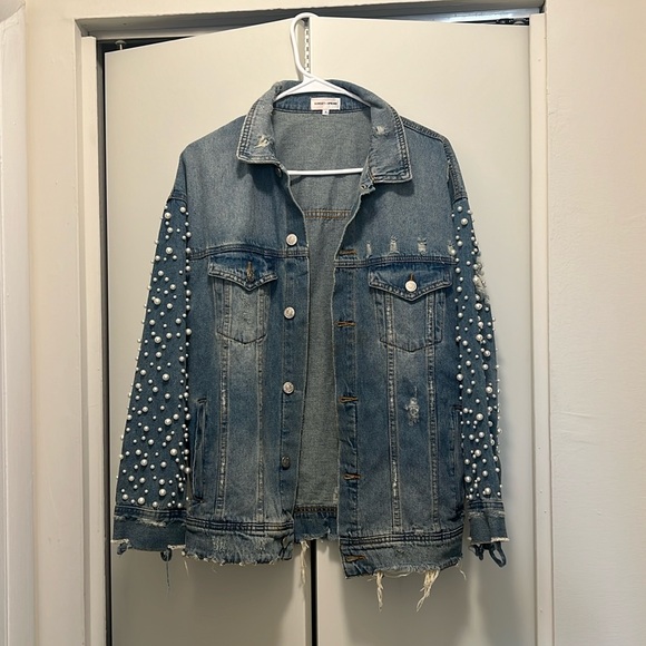 Sunset & Spring Pearl Jean Jacket - Picture 1 of 6